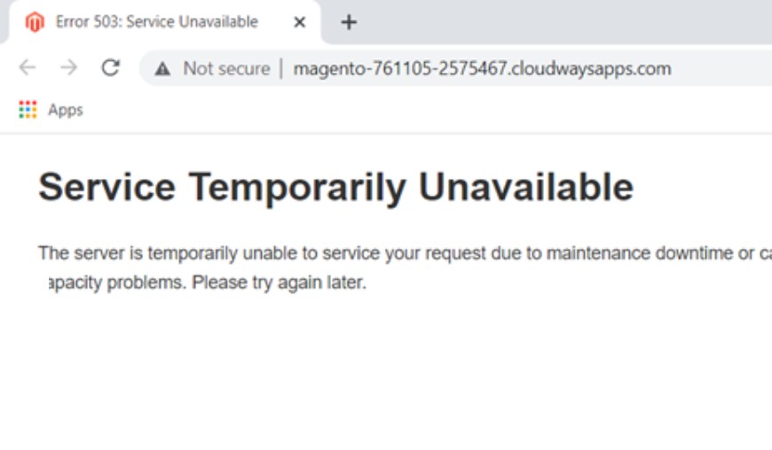 Fixed Temporarily Unavailable 503 Error On Magento 2 Server